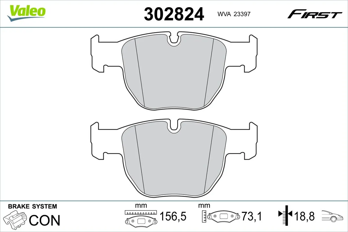Brake Pad Set, disc brake FIRST 302824