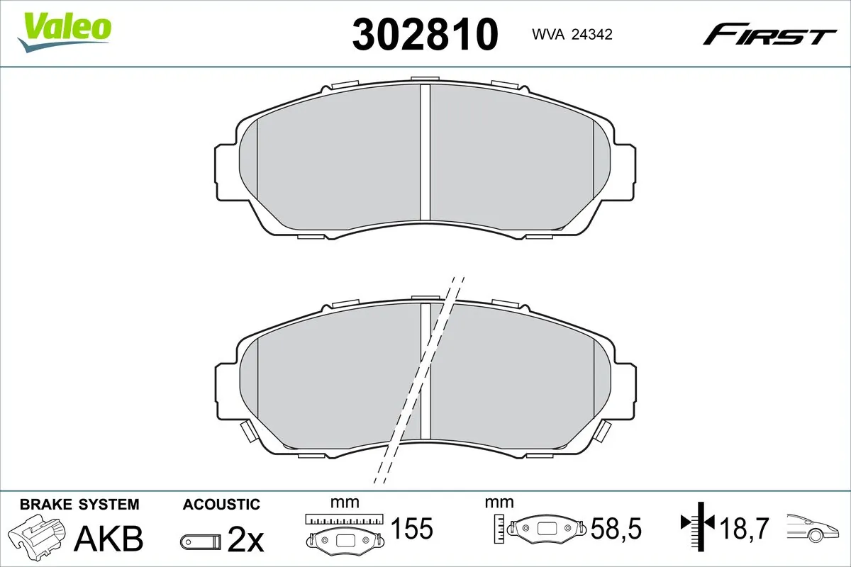 Brake Pad Set, disc brake FIRST 302810