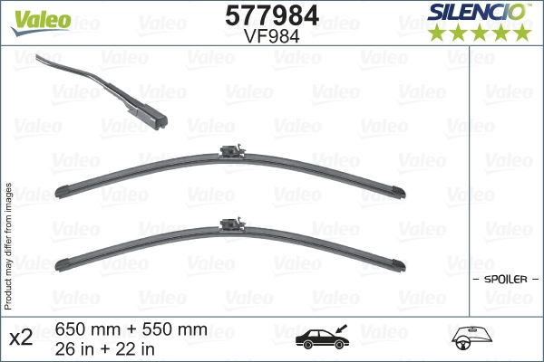 Wiper Blade SILENCIO FLAT BLADE SET 577984