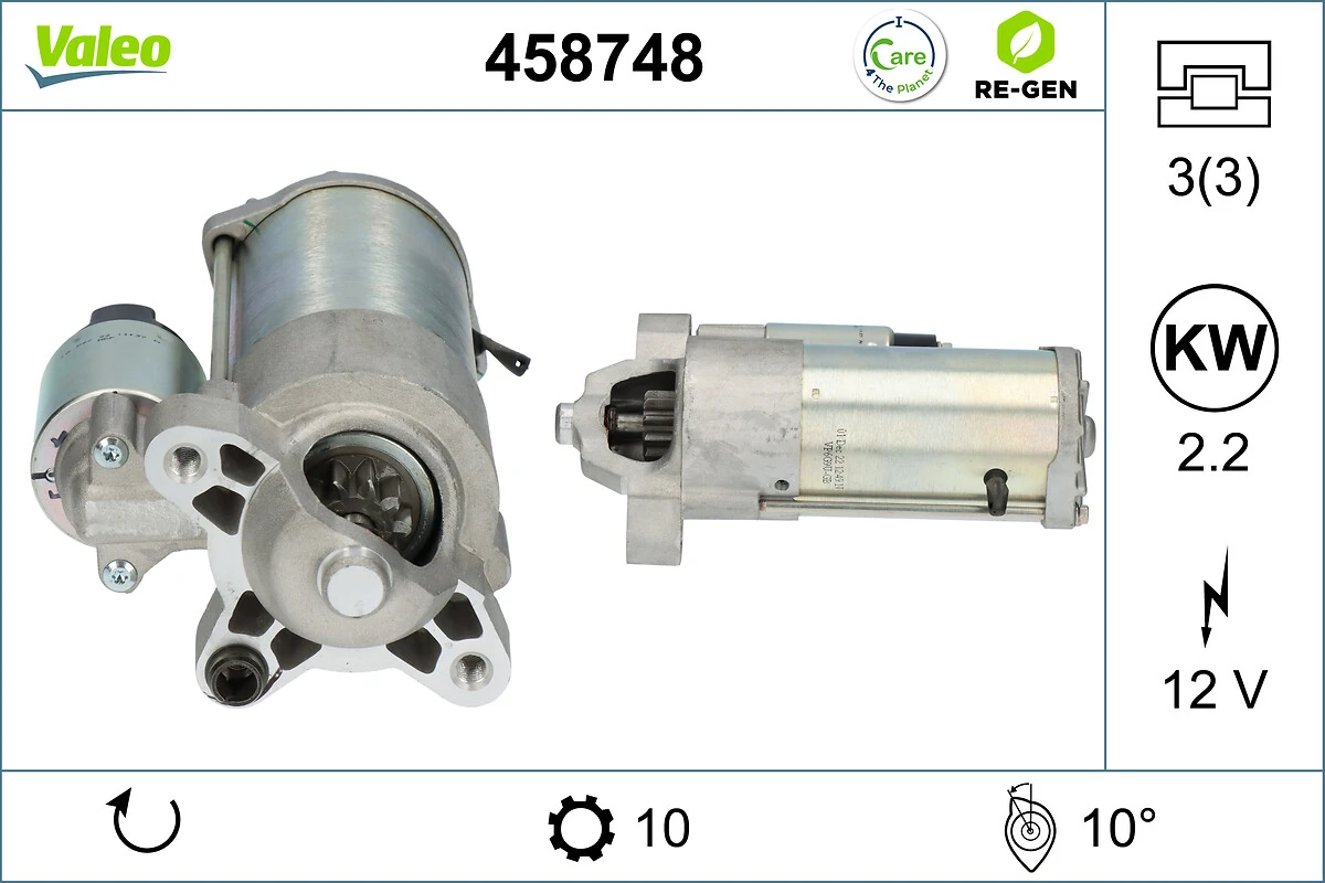 Starter VALEO RE-GEN REMANUFACTURED 458748