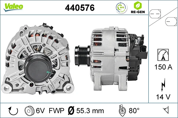 Alternator VALEO RE-GEN REMANUFACTURED 440576