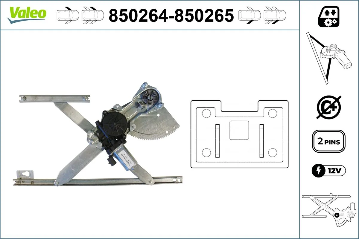 VALEO 850264 Window Regulator