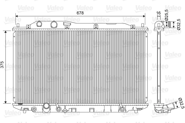 Radiator, engine cooling 701570