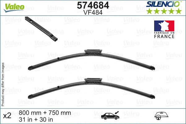 Wiper Blade SILENCIO FLAT BLADE SET 574684