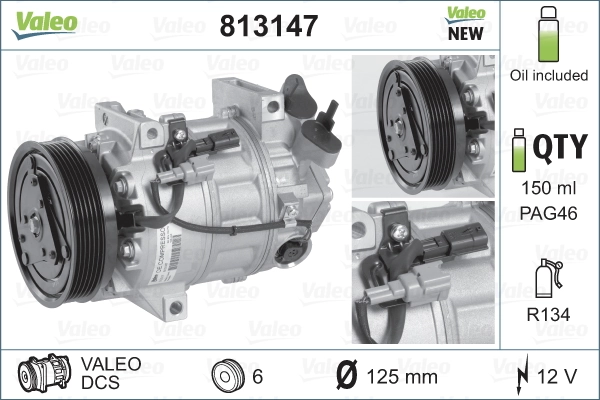 VALEO 813147 Compressor, air conditioning