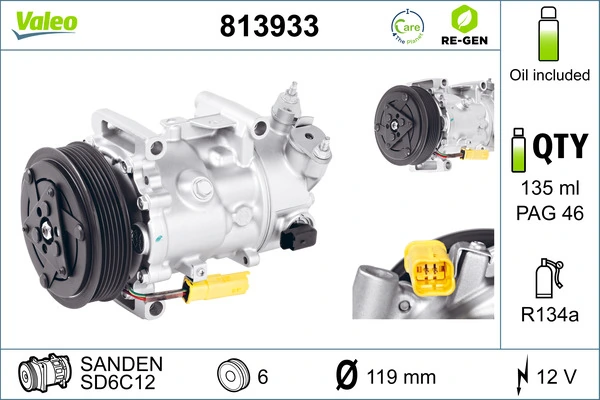 VALEO 813933 Compressor, air conditioning