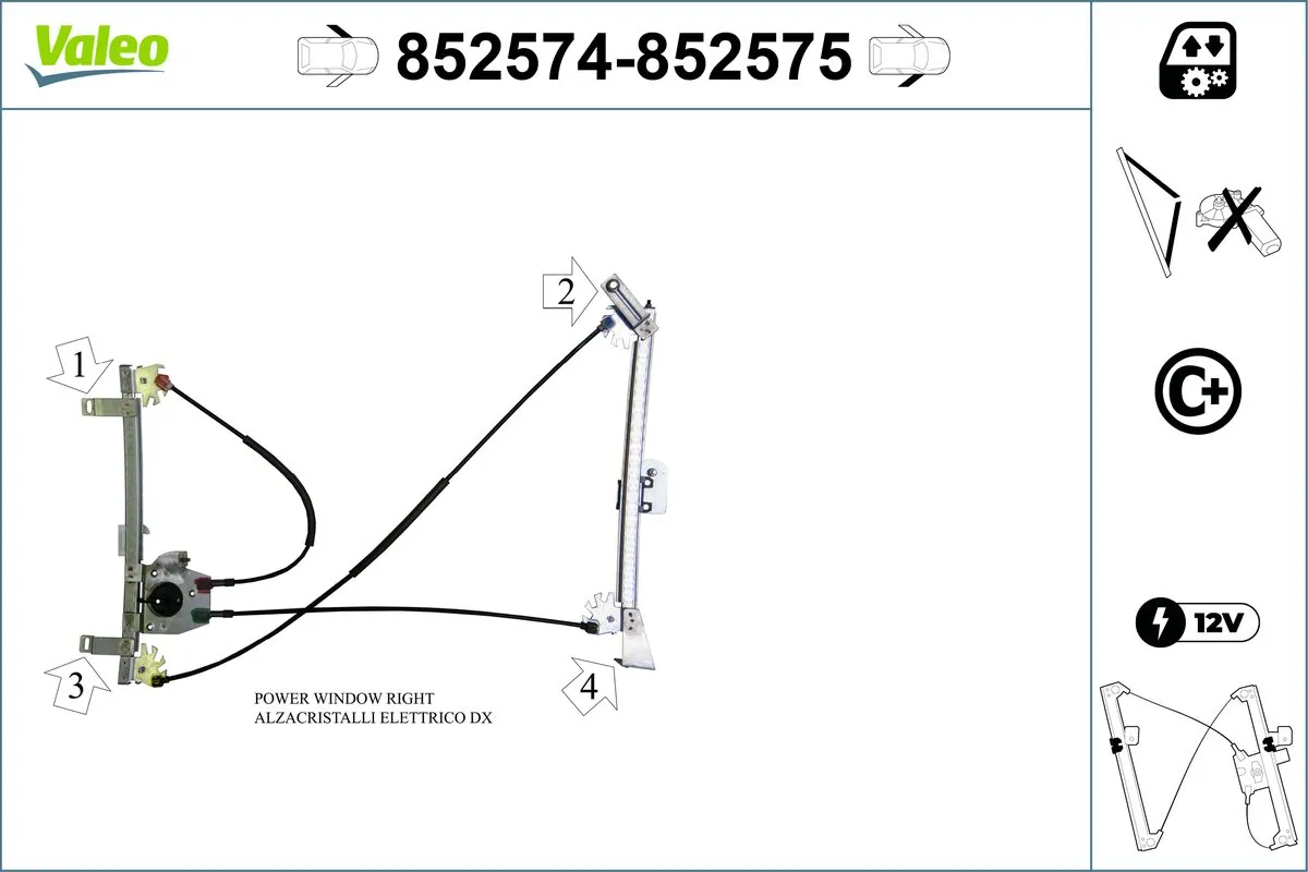 VALEO 852574 Window Regulator