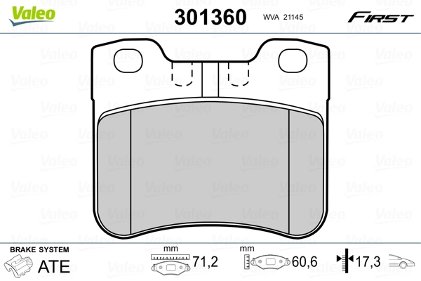 Brake Pad Set, disc brake FIRST 301360