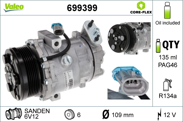 VALEO 699399 Compressor, air conditioning