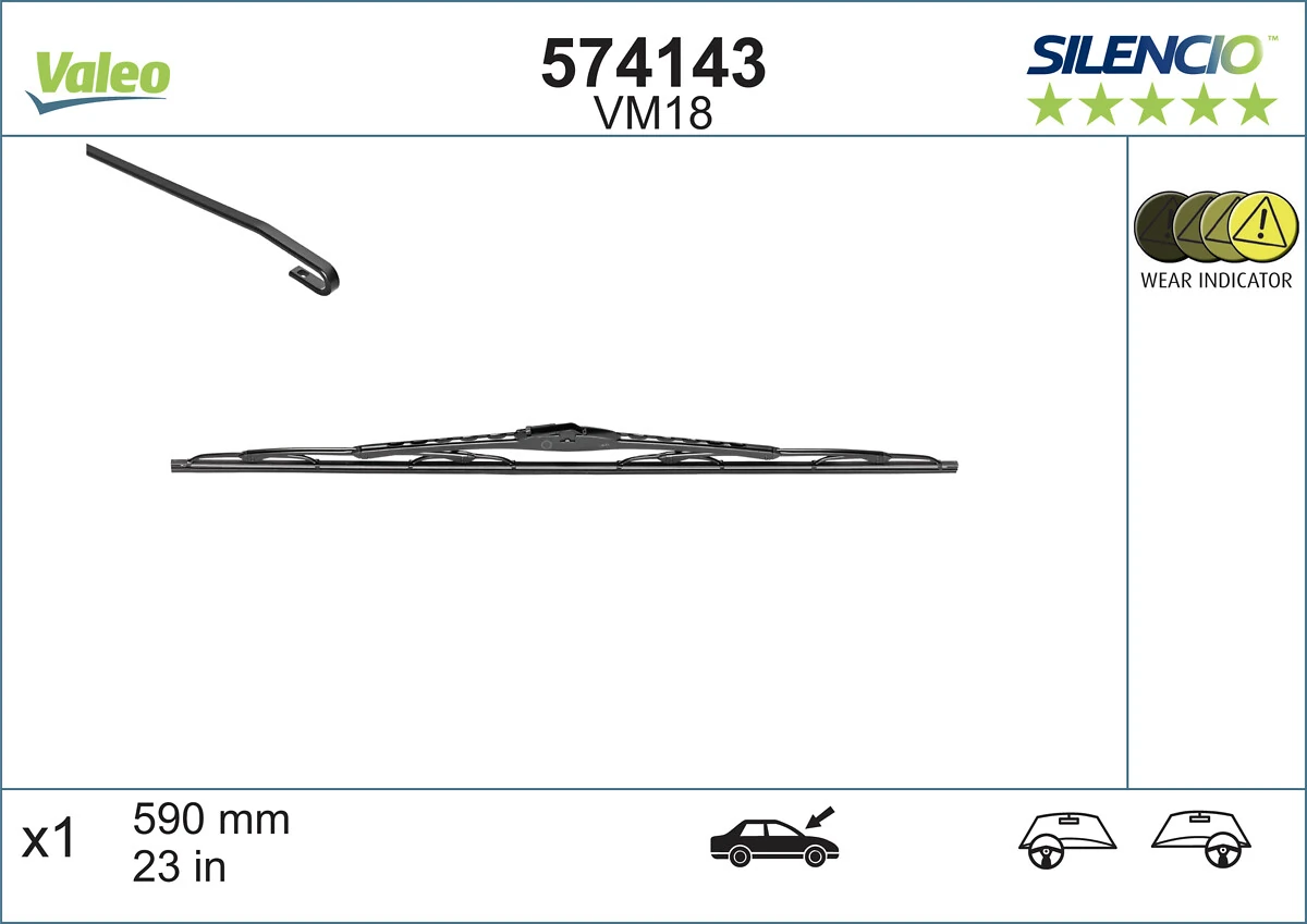 Wiper Blade SILENCIO CONVENTIONAL SINGLE 574143