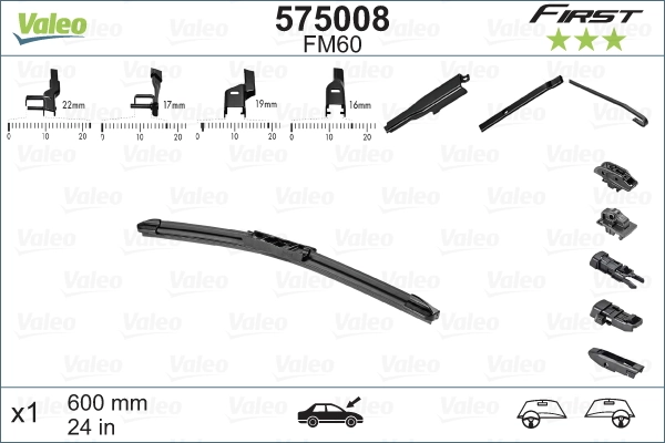 Wiper Blade FIRST MULTICONNECTION 575008