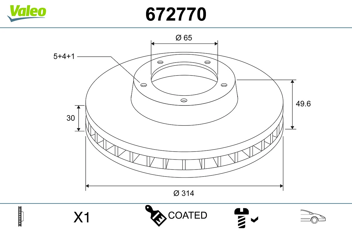 Brake Disc COATED 672770