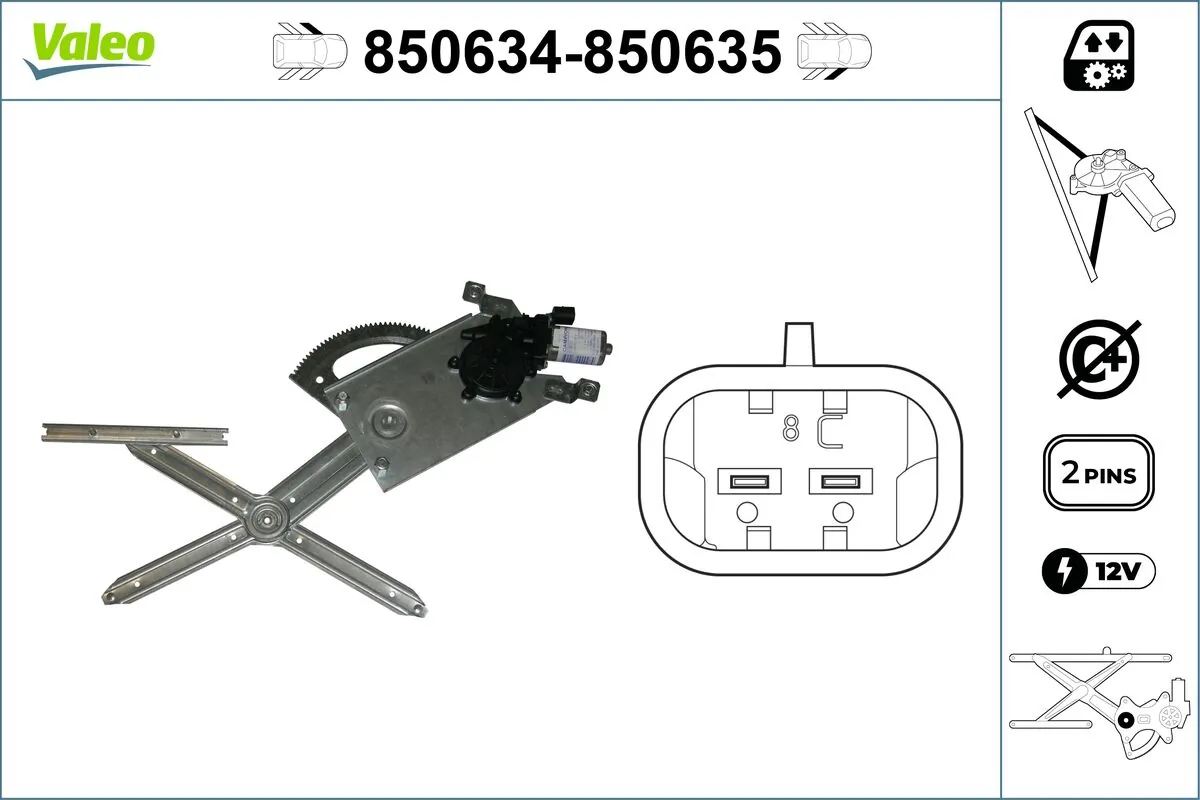 VALEO 850634 Window Regulator