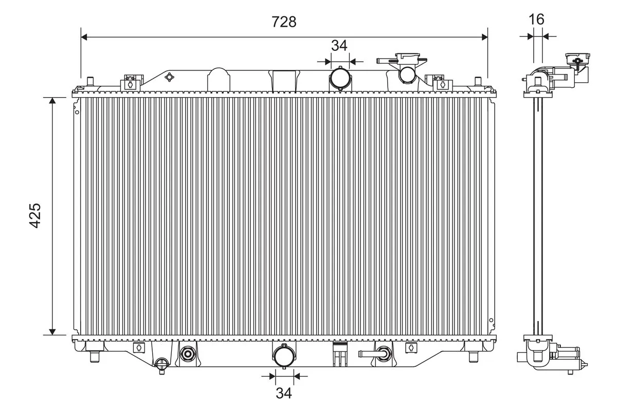 Radiator, engine cooling 701392
