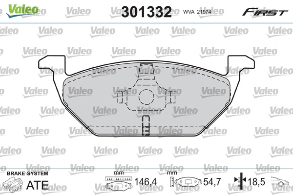 Brake Pad Set, disc brake FIRST 301332