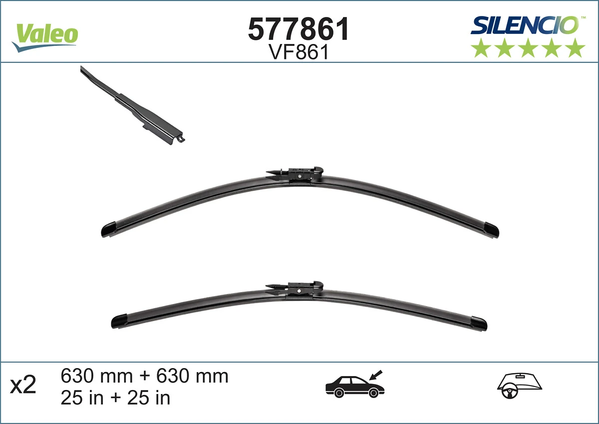 Wiper Blade SILENCIO FLAT BLADE SET 577861