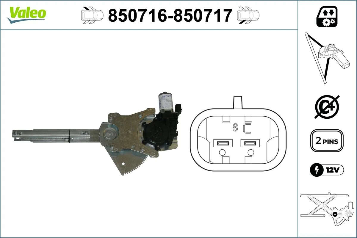 VALEO 850716 Window Regulator