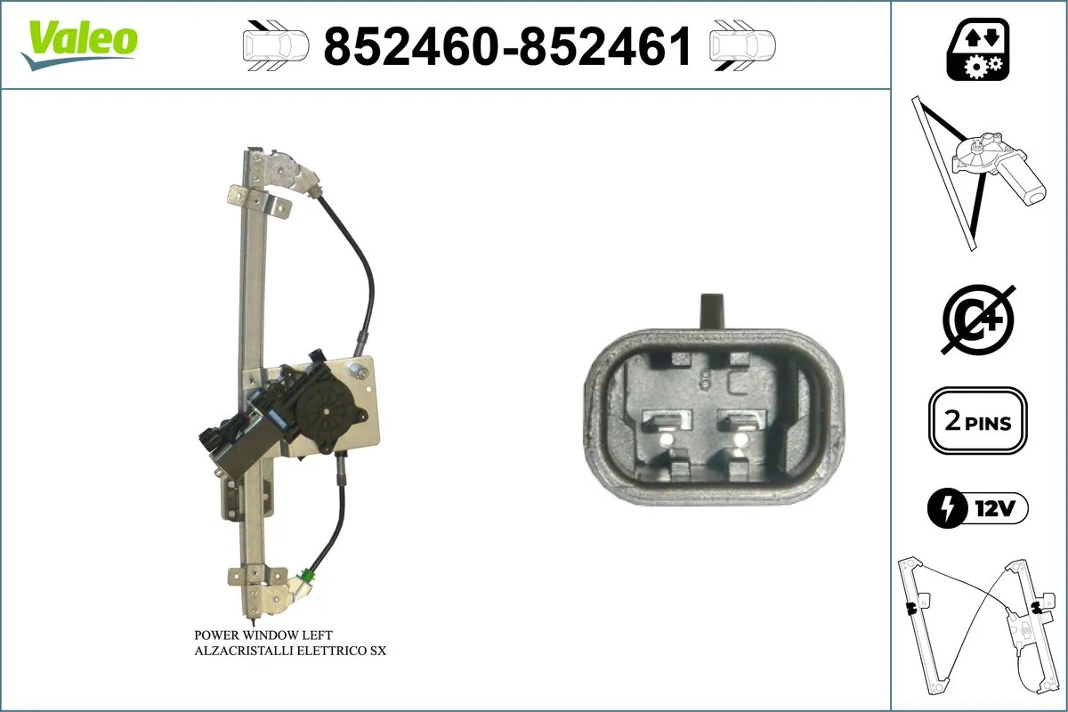 VALEO 852460 Window Regulator
