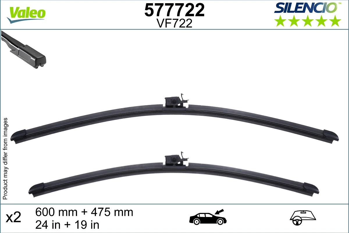 Wiper Blade SILENCIO FLAT BLADE SET 577722