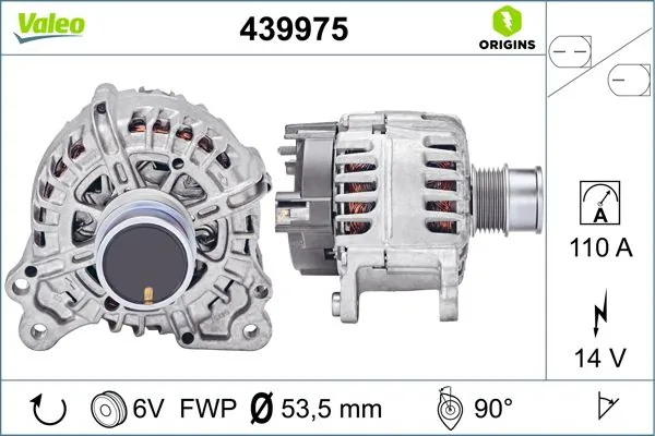 Alternator VALEO ORIGINS NEW OE TECHNOLOGY 439975