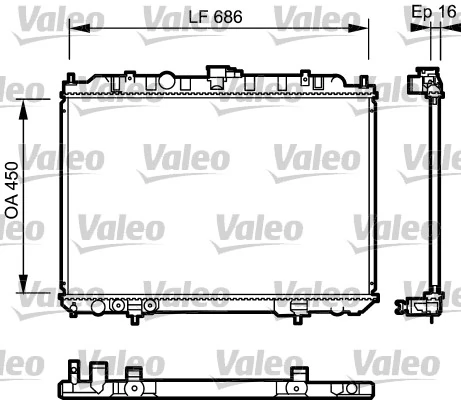 Radiator, engine cooling 735064