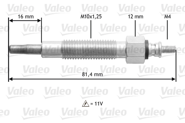 VALEO 345186 Glow Plug