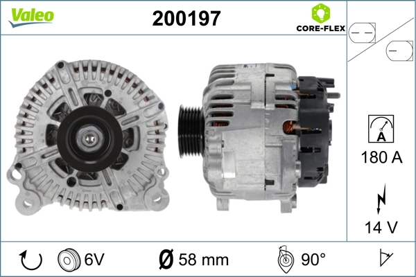 Alternator VALEO CORE-FLEX 200197