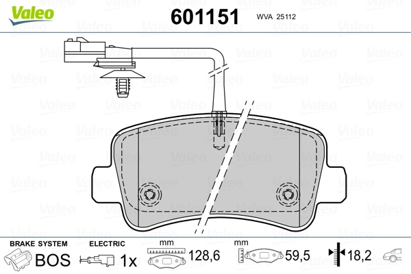 Brake Pad Set, disc brake 601151