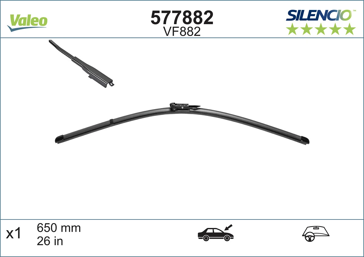 Wiper Blade SILENCIO FLAT BLADE SINGLE 577882