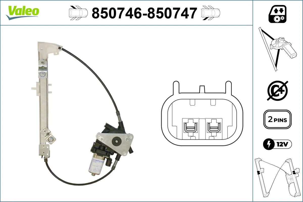 VALEO 850746 Window Regulator