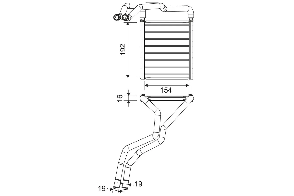 Penukar panas, pemanas interior 811603