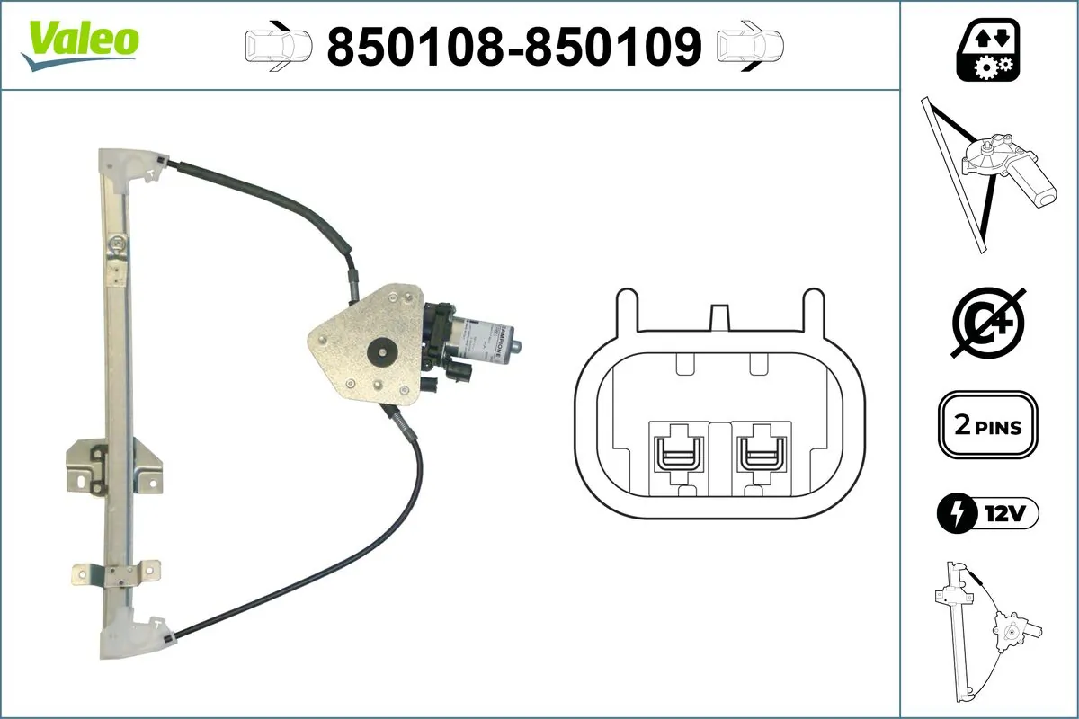 VALEO 850108 Window Regulator