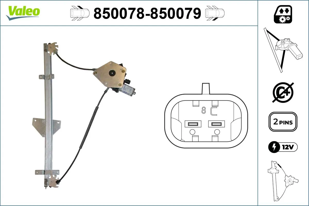 VALEO 850078 Window Regulator