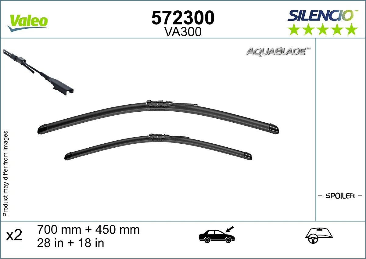 Wiper Blade SILENCIO AQUABLADE SET 572300