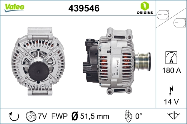 Alternator VALEO ORIGINS NEW OE TECHNOLOGY 439546