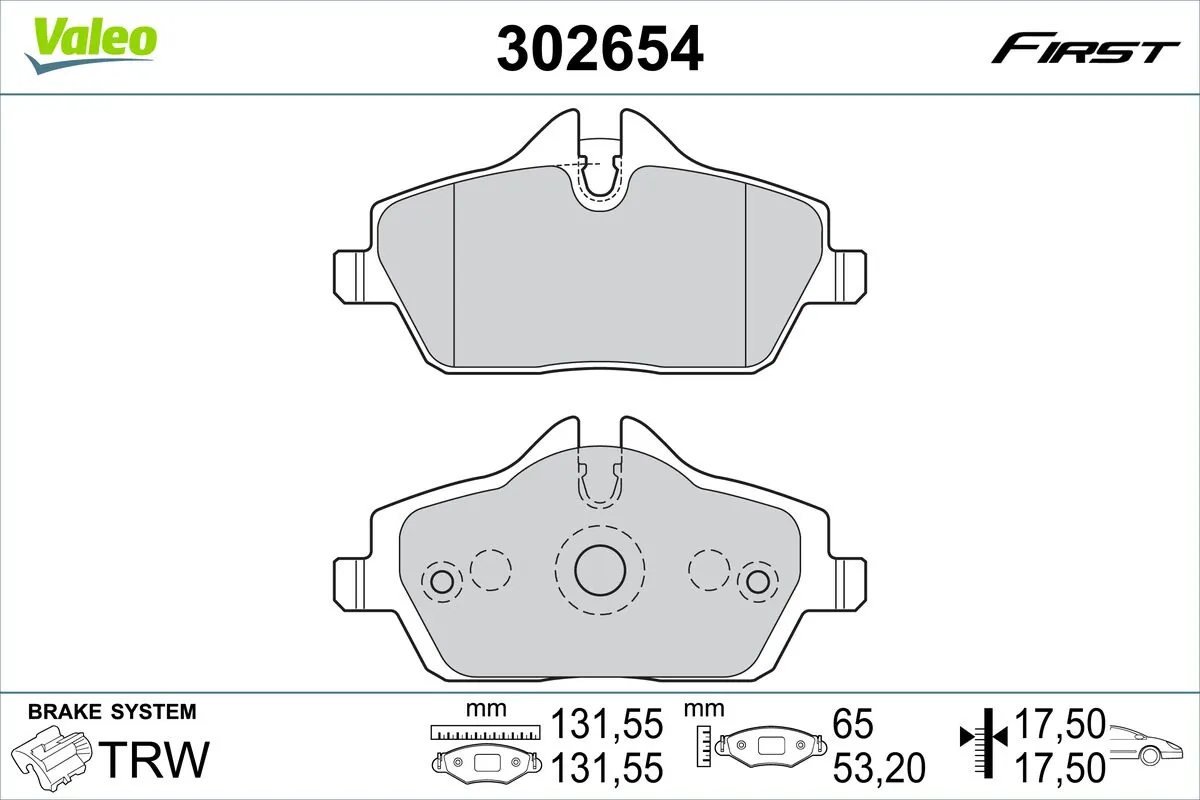 Brake Pad Set, disc brake FIRST 302654