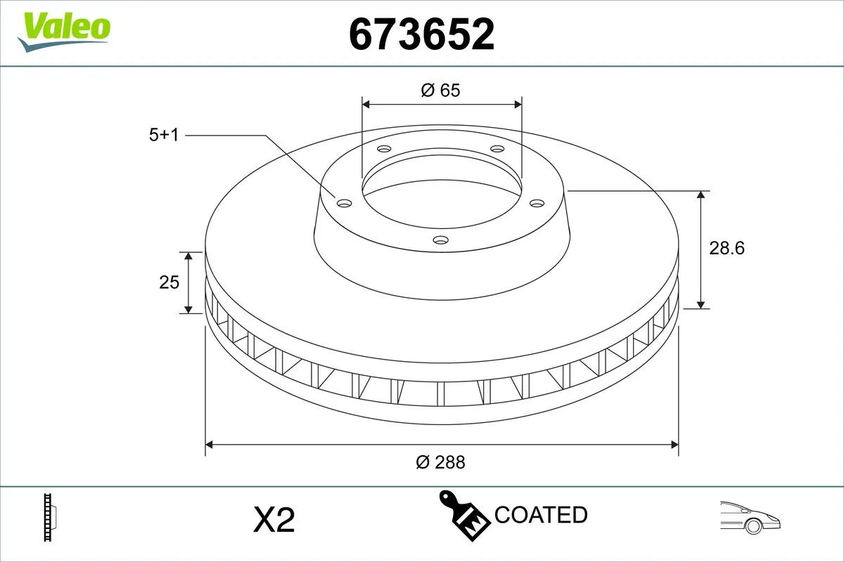Brake Disc COATED 673652