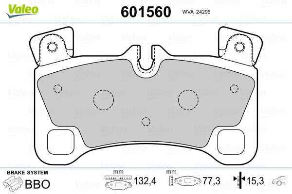 VALEO 601560 Brake Pad Set, disc brake