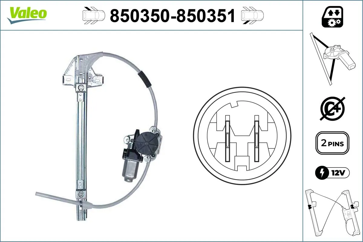 VALEO 850350 Window Regulator