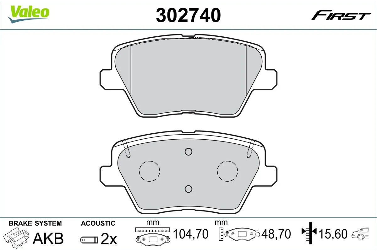 Brake Pad Set, disc brake FIRST 302740