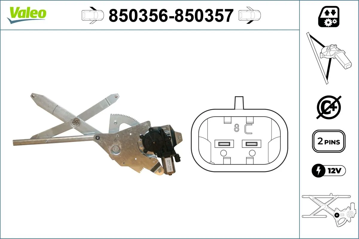 VALEO 850356 Window Regulator