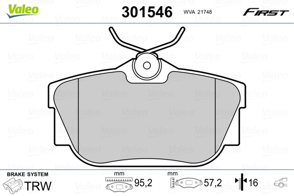 Brake Pad Set, disc brake FIRST 301546