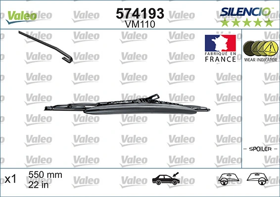 Wiper Blade SILENCIO CONVENTIONAL SINGLE 574193