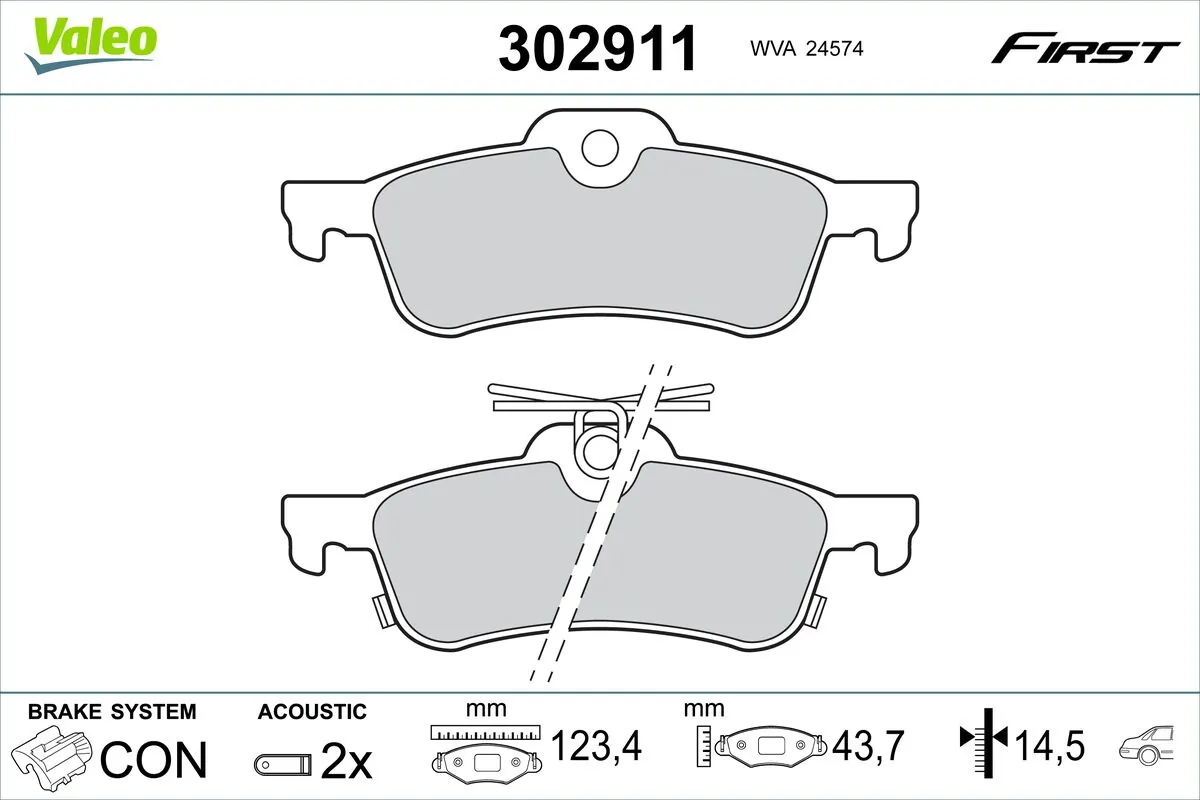 Brake Pad Set, disc brake FIRST 302911