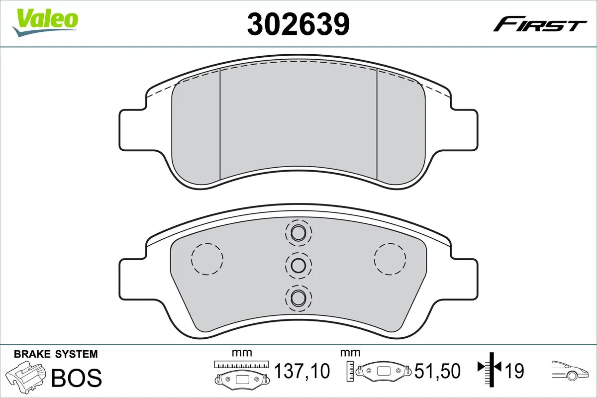 Brake Pad Set, disc brake FIRST 302639