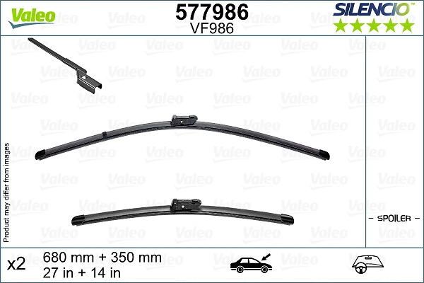 Wiper Blade SILENCIO FLAT BLADE SET 577986