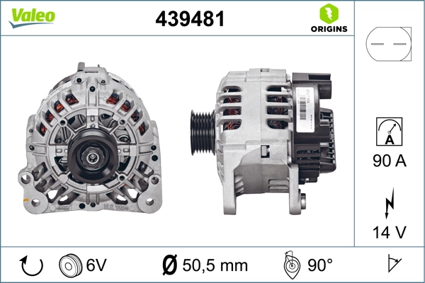 Alternator VALEO ORIGINS NEW OE TECHNOLOGY 439481