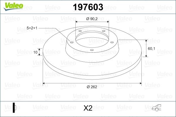 VALEO 197603 Brake Disc