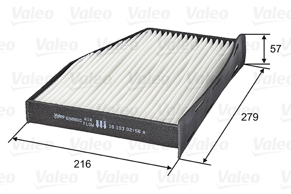 Filter, cabin air VALEO ESSENTIAL 698800