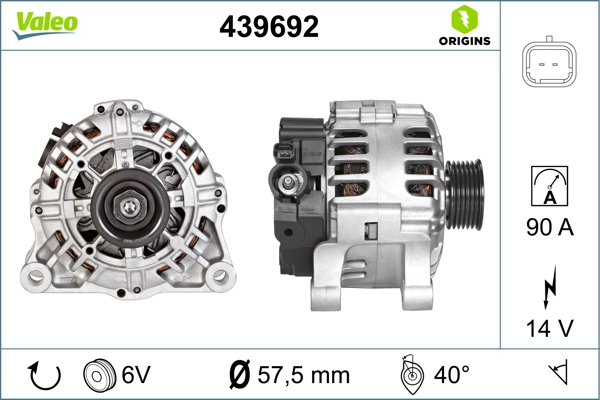 Alternator VALEO ORIGINS NEW OE TECHNOLOGY 439692